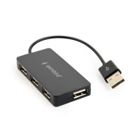 Gembird UHB-U2P4-04, USB 2.0, USB 2.0, 480 Mbit/s,...