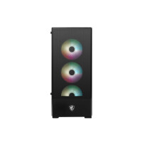 MSI MAG FORGE 112R, Midi Tower, PC, Schwarz, Transparent, ATX, micro ATX, Mini-ITX, Gehärtetes Glas, Gaming