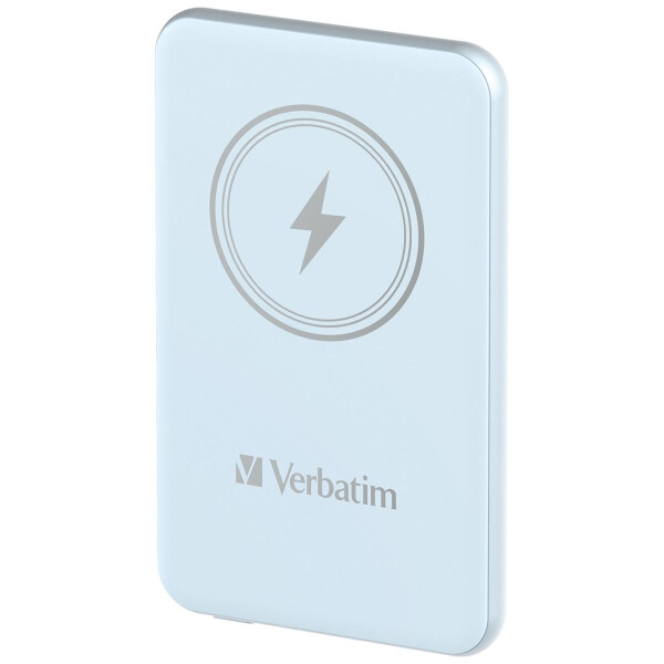 Verbatim Charge n Go, 5000 mAh, Lithium Polymer (LiPo), Quick Charge 3.0, Kabelloses Aufladen, Blau