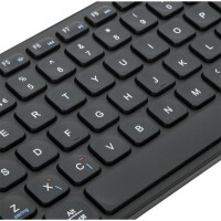 Targus AKB862UK, Mini, Kabellos, Bluetooth, Membran Key Switch, QWERTY, Schwarz