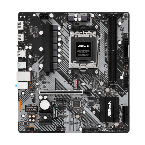 ASRock B650M-H/M.2+, AMD, Sockel AM5, DDR5-SDRAM, 96 GB, DIMM, Zweikanalig