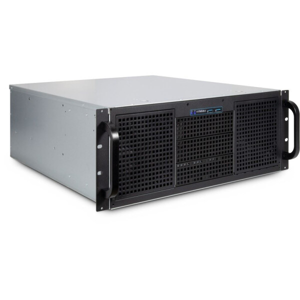 Inter-Tech 4U 40248, Rack, Server, Schwarz, Grau, ATX, micro ATX, Mini-ITX, SSI CEB, Stahl, Alarm, HDD, Netzwerk, Leistung
