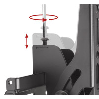 B-TECH BT8432, 124,5 cm (49"), 2,03 m (80"), 70 kg, 600 x 400 mm, -15 - 15°, Schwarz
