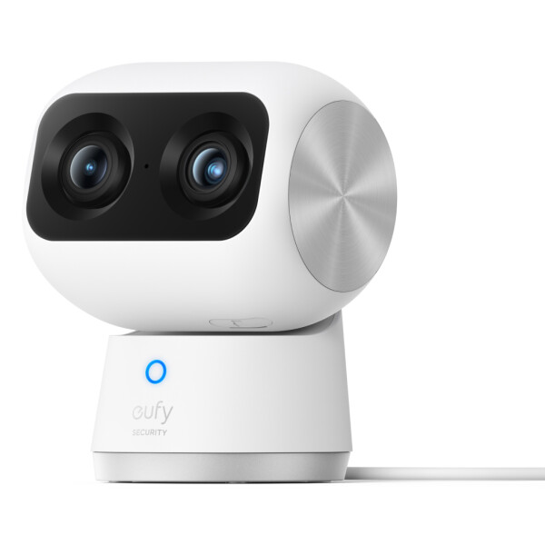 Anker Innovations Eufy Indoor Cam S350, IP-Sicherheitskamera, Drinnen, Kabellos, Tisch/Bank, Schwarz, Weiß, Glühbirne