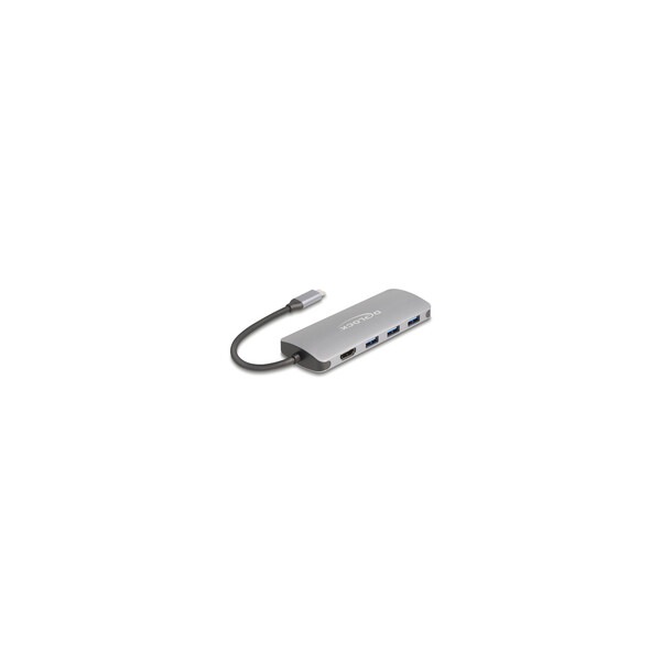 Delock 7 Port USB 10 Gbps Hub und 4K HDMI Ausgang mit Type-C Anschluss PD 3.0 90