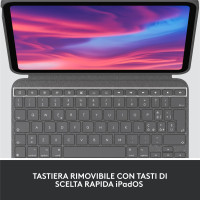 Logitech Combo Touch, QWERTY, Italienisch, 1,8 cm, 1 mm, Apple, iPad (10th gen) Model: A2696, A2757, A2777