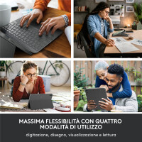 Logitech Combo Touch, QWERTY, Italienisch, 1,8 cm, 1 mm,...
