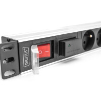 DIGITUS Steckdosenleiste mit Aluminiumprofil,...