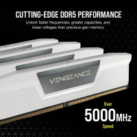 Corsair Vengeance RGB CMK48GX5M2B6000C30W, 48 GB, 2 x 24 GB, DDR5, 4800 MHz, 288-pin DIMM