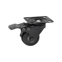 V7 RM4CASTERS-1E, Lenkrolle, Schwarz, Gummi, Stahl, 50...