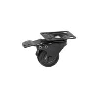 V7 RM4CASTERS-1E, Lenkrolle, Schwarz, Gummi, Stahl, 50 mm, 120 mm, 80 mm
