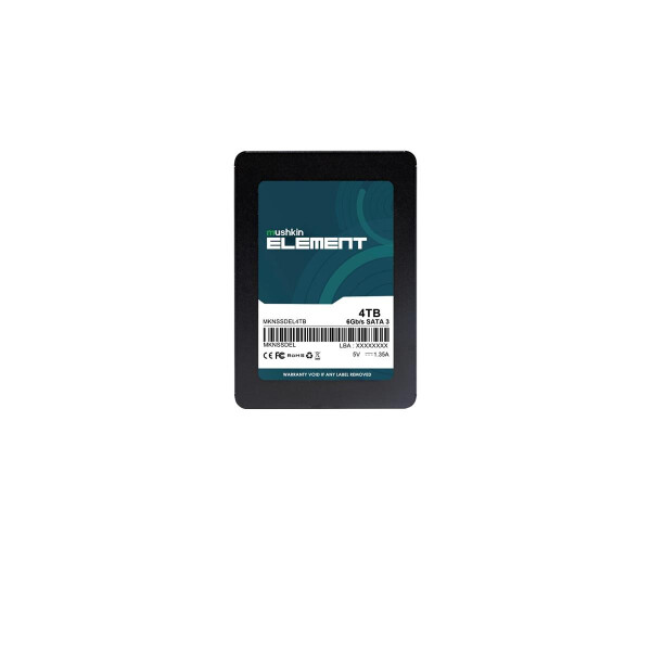 Mushkin Element, 4 TB, 2.5", 500 MB/s, 6 Gbit/s