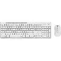 Logitech MK295 Silent Wireless Combo, Volle Größe (100%), Kabelgebunden, USB, QWERTY, Weiß, Maus enthalten