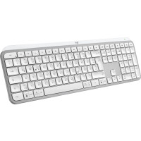 Logitech MX Keys S, Kabellos, RF Wireless + Bluetooth, Scherenschalter, QWERTZ, LED, Aluminium, Weiß
