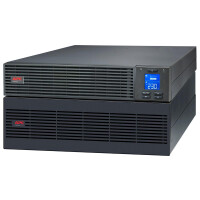 APC Easy UPS On-Line, 5kVA/5kW, Rackmontage 5HE, 230V, Festverdrahteter 3-adriger (1P+N+E) Ausgang, Kartensteckplatz, LCD, verläng. Laufzeit, mit Kit, Doppelwandler (Online), 5 kVA, 5000 W, Reiner Sinus, 110 V, 300 V