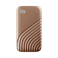 WD My Passport - 1 TB - USB Typ-C - 3.2 Gen 2 (3.1 Gen 2) - 1050 MB/s - Passwortschutz - Gold