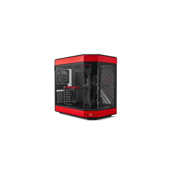 HYTE Y60, Midi Tower, PC, Schwarz, Rot, ATX, EATX, ITX, micro ATX, ABS, Stahl, Gehärtetes Glas, 16 cm