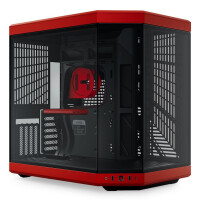 HYTE Y70, Midi Tower, PC, Schwarz, Rot, ATX, EATX, ITX, micro ATX, Mini-ATX, ABS, Stahl, Gehärtetes Glas, 18 cm