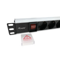 Equip 8-Fach Deutsche Steckdosenleiste, Aluminium-Schale,...