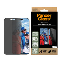 PanzerGlass Privacy Displayschutz iPhone 16 Pro Max| Ultra-Wide Fit