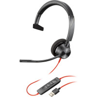 HP POLY Blackwire 5210 Monaurales USB-A-Headset, Kabelgebunden, Anrufe/Musik, Kopfhörer, Schwarz