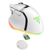 Razer Basilisk V3 Pro, rechts, Optisch, RF Wireless + Bluetooth + USB Type-C, 30000 DPI, Weiß