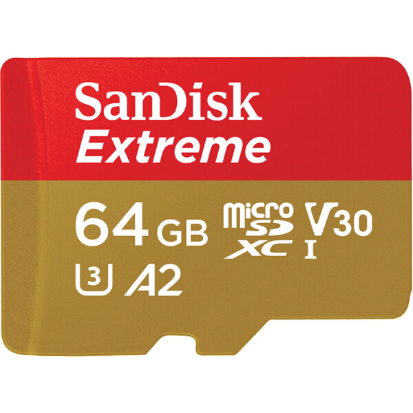 SanDisk Extreme, 64 GB, MicroSDXC, Klasse 3, UHS-I, 160 MB/s, 60 MB/s