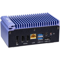 Shuttle Edge PC SPCEL12 , Intel Celeron J6412 , 2x HDMI, 1x DP, 2x 2.5G LAN, 1x DDR4, 1x Micro SD card reader, 1x Nano SIM slot, 3x USB, 2x M.2 (SATA), 12-20V , 24/7 Dauerbetrieb, lüfterlos, inkl. VESA Befestigung, 0,46L Größe PC, Mini-PC Barebone, Intel