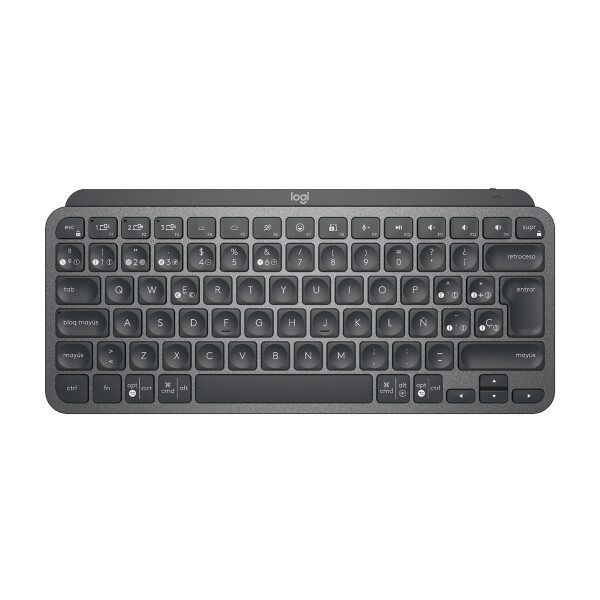Logitech MX Keys Mini, Mini, Kabellos, RF Wireless + Bluetooth, QWERTY, LED, Graphit