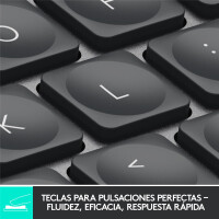 Logitech MX Keys Mini, Mini, Kabellos, RF Wireless + Bluetooth, QWERTY, LED, Graphit