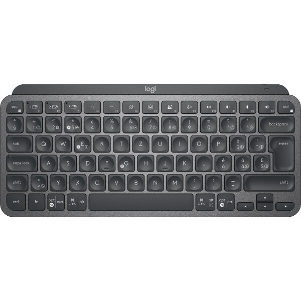 Logitech MX Keys Mini Minimalist Wireless Illuminated Keyboard, Mini, Kabellos, RF Wireless + Bluetooth, QWERTZ, LED, Graphit