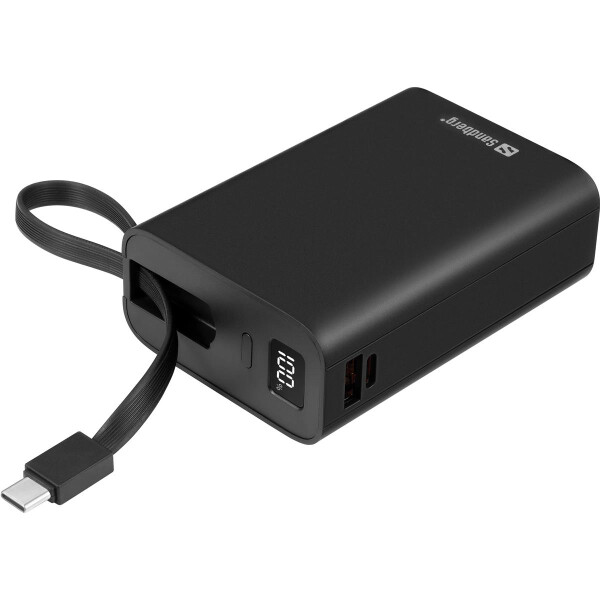 SANDBERG Powerbank 20000 PD20W Connect, 20000 mAh, 3,85 V, Schwarz