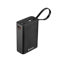 SANDBERG Powerbank 20000 PD20W Connect, 20000 mAh, 3,85 V, Schwarz