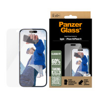 PanzerGlass ® Displayschutz iPhone 16 | 15 | Classic Fit, Apple, Apple - iPhone 16, Trockene Anwendung, Kratzresistent, Schockresistent, Transparent, 1 Stück(e)
