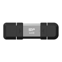 Silicon Power SP064GBUC3C51V1S, 64 GB, USB Type-A / USB Type-C, 3.2 Gen 1 (3.1 Gen 1), 120 MB/s, Kappe, Schwarz, Silber
