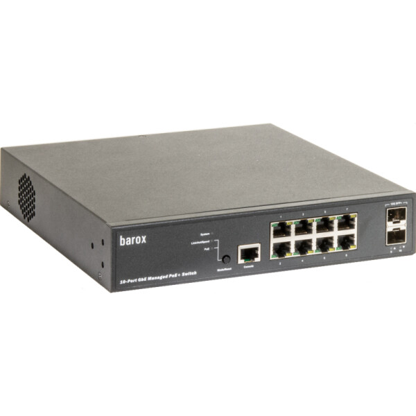 Barox RY-LGSP28-10, Managed, L2/L3, Gigabit Ethernet (10/100/1000), Power over Ethernet (PoE)