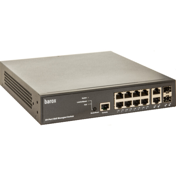 Barox RY-LGSP23-10G, Managed, L2/L3, Gigabit Ethernet (10/100/1000), Power over Ethernet (PoE), Rack-Einbau, 1U