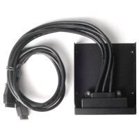 SilverStone FP32-E, Parallel, USB 3.2 Gen 1 (3.1 Gen 1), Audio in, Auoio out, Schwarz, 101,6 mm, 120 mm