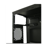 LC-Power 7038B, Midi Tower, PC, Schwarz, ATX, micro ATX, Mini-ITX, Metall, 14,5 cm