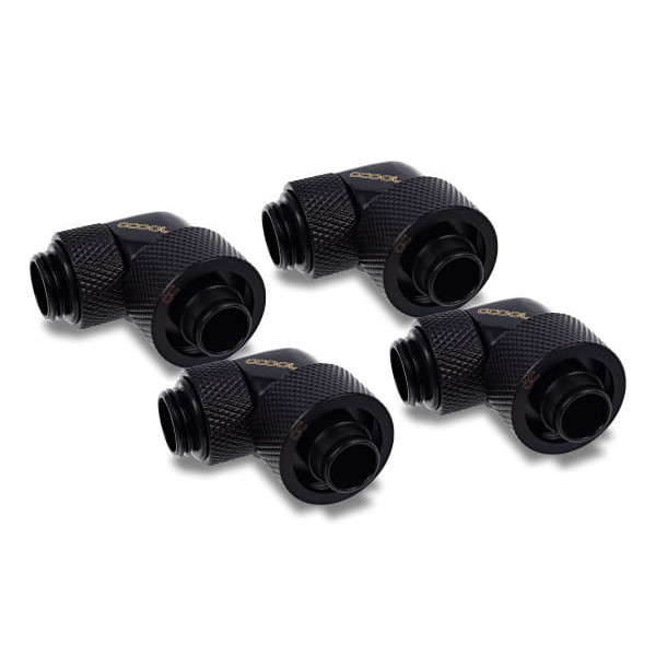 Alphacool 17613, Anpassung, Messing, Schwarz, 1/4", 360°, CE, FC, RoHS