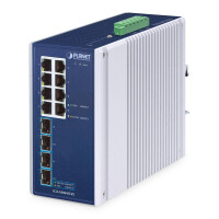Planet IP30 Industrial 8-Port, Unmanaged, Gigabit...
