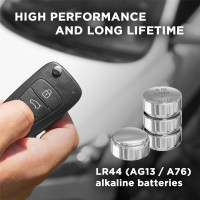 Gembird EG-BA-LR444-01, Einwegbatterie, LR44, Alkali, 1,5 V, 4 Stück(e), 150 mAh