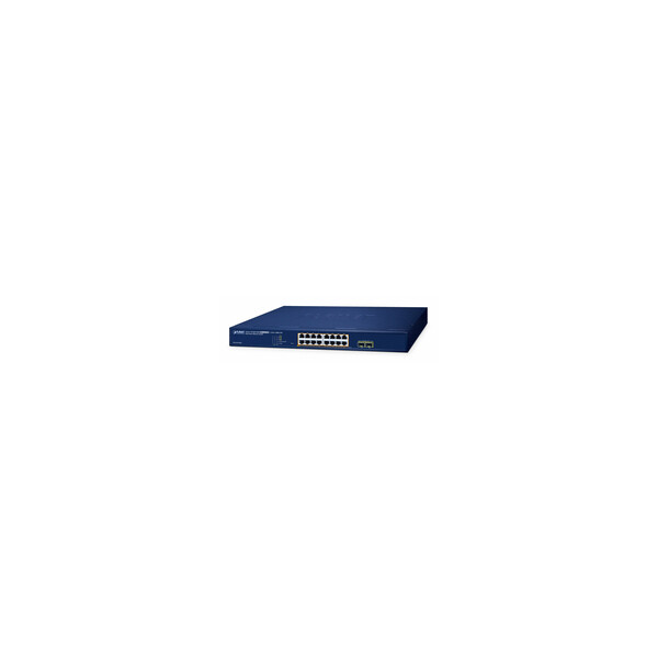 Planet Poe+ Web Smart Switch GS-2210-16P2S - Switch - Kupferdraht
