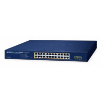 Planet 24-Port 10/100/1000T 802.3at PoE + 2-Port 1000X...