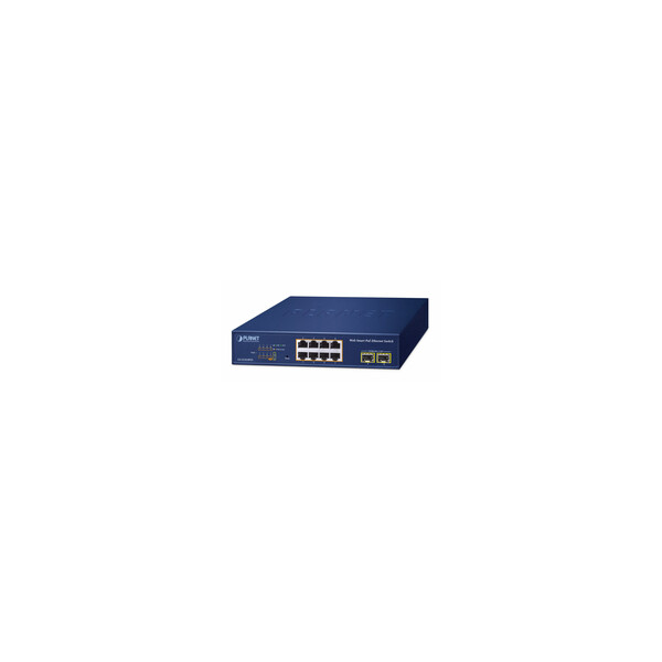 Planet Poe+ Web Smart Switch GS-2210-8P2S - Switch - Kupferdraht