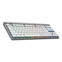 Logitech G G515, Verkabelt & Kabellos, USB + RF Wireless + Bluetooth, Mechanischer Switch, QWERTY, RGB-LED, Weiß