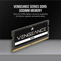 Corsair Vengeance CMSX32GX5M2A5200C44, 32 GB, 2 x 16 GB, DDR5, 5200 MHz, 262-pin SO-DIMM