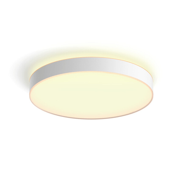Signify Philips Hue White ambience Enrave Deckenleuchte XL weiß + Dimmschalter, Intelligente Deckenbeleuchtung, Bluetooth, Weiß, LED, Metall, Nicht austauschbare(s) Leuchtmittel