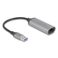Delock 81571, USB Type-A, RJ-45, 0,15 m, Anthrazit