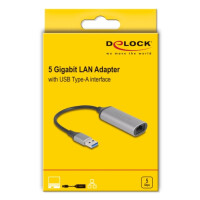 Delock 81571, USB Type-A, RJ-45, 0,15 m, Anthrazit